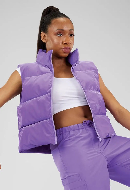 New Puffer Vest Hip Hop Weissman 17238 Purple Medium Child Jazz Tap Costume