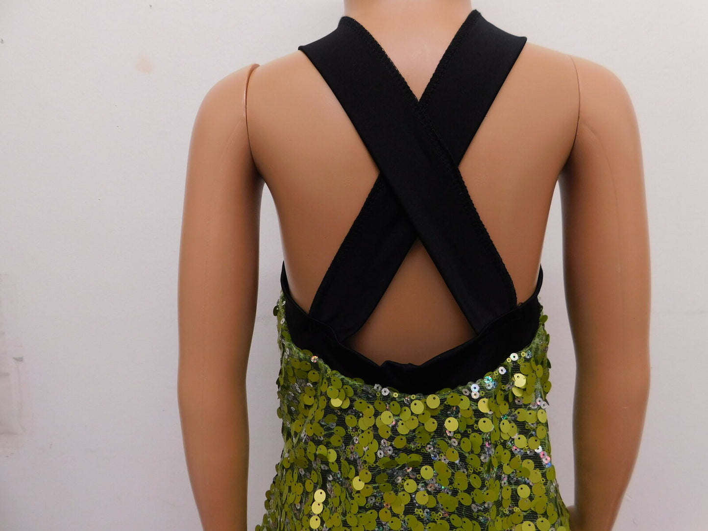 Pre-Owned Costume Costume Gallery   Large Child Lime Dress & Leggings Jazz Tap Sequin