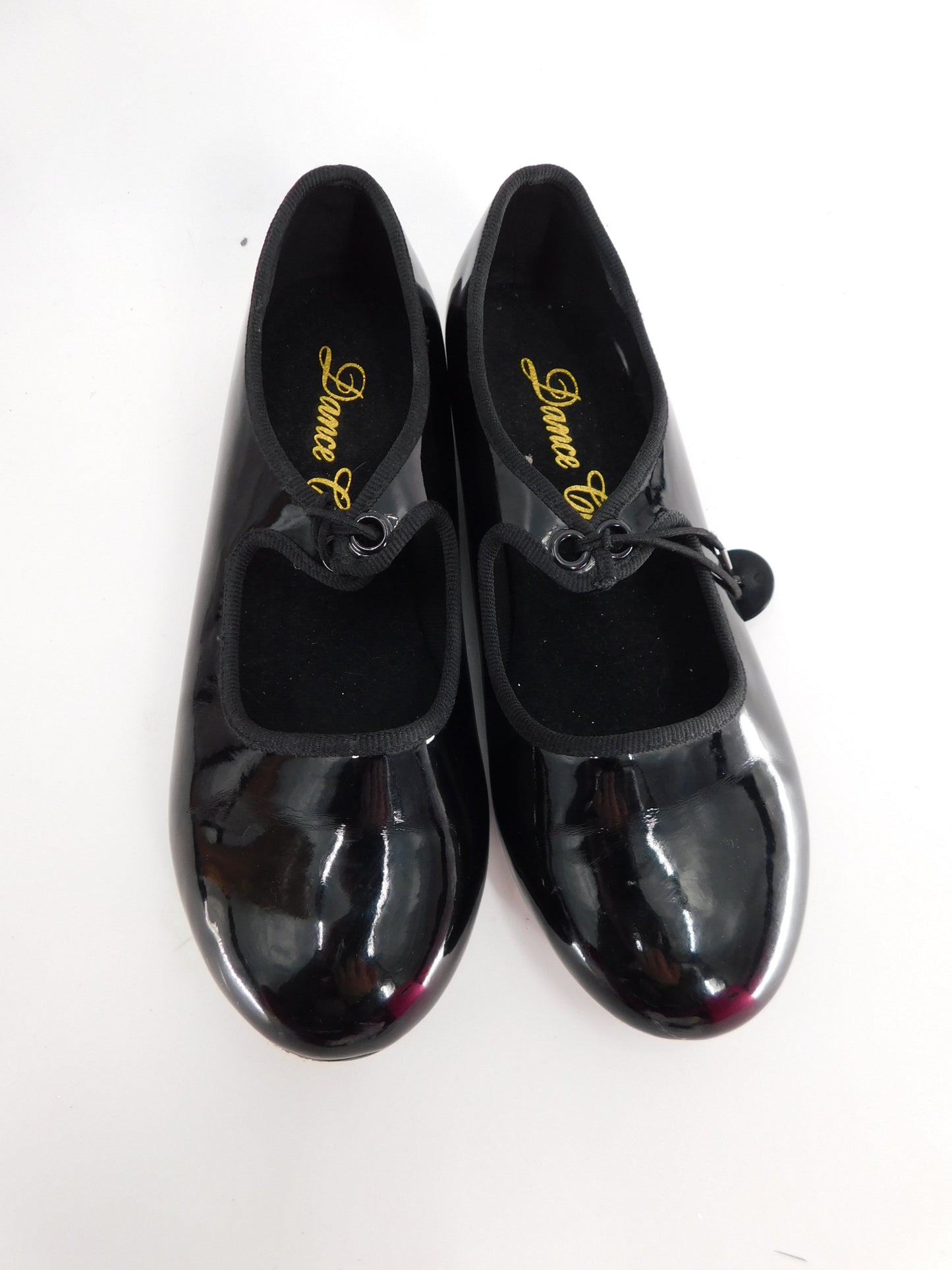 Pre-Owned Tap Shoes Dance Class Big Kid 2.5M Tyette Leather Elastic
