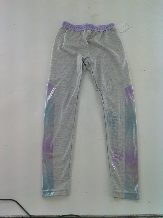 Pre-Owned Leggings Bloworld   Small Child Gray Purple  Jazz Acro