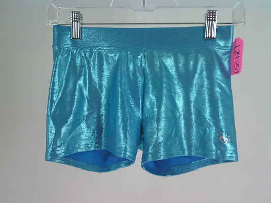 Pre-Owned Shorts Justice   Large Child Turquoise  Jazz Gymnastics