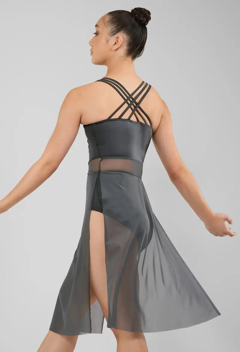 Pre-Owned Costume XL Child Bronze Weissman 17910 Lyrical Contemporary Ballet Dress Flowy Spandex