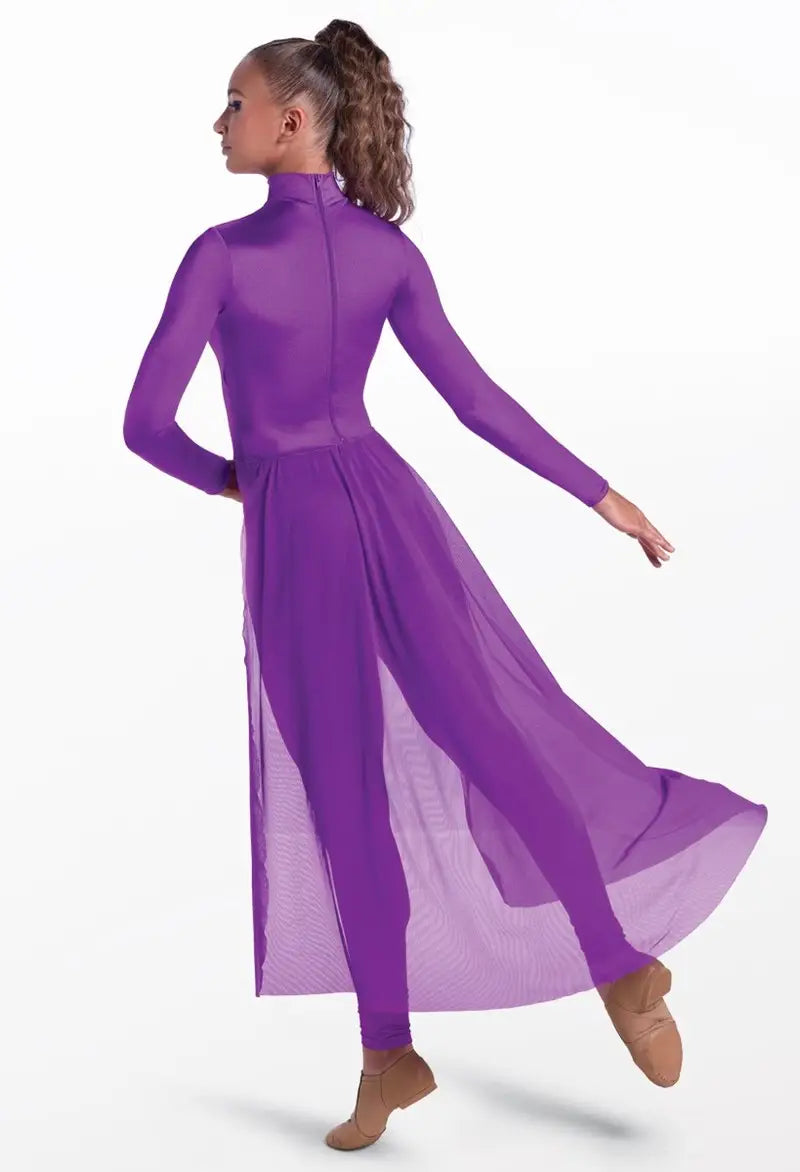 Pre-Owned Costume Medium Child Red Weissman 18242 Jazz Lyrical Contemporary Unitard Dress Zip