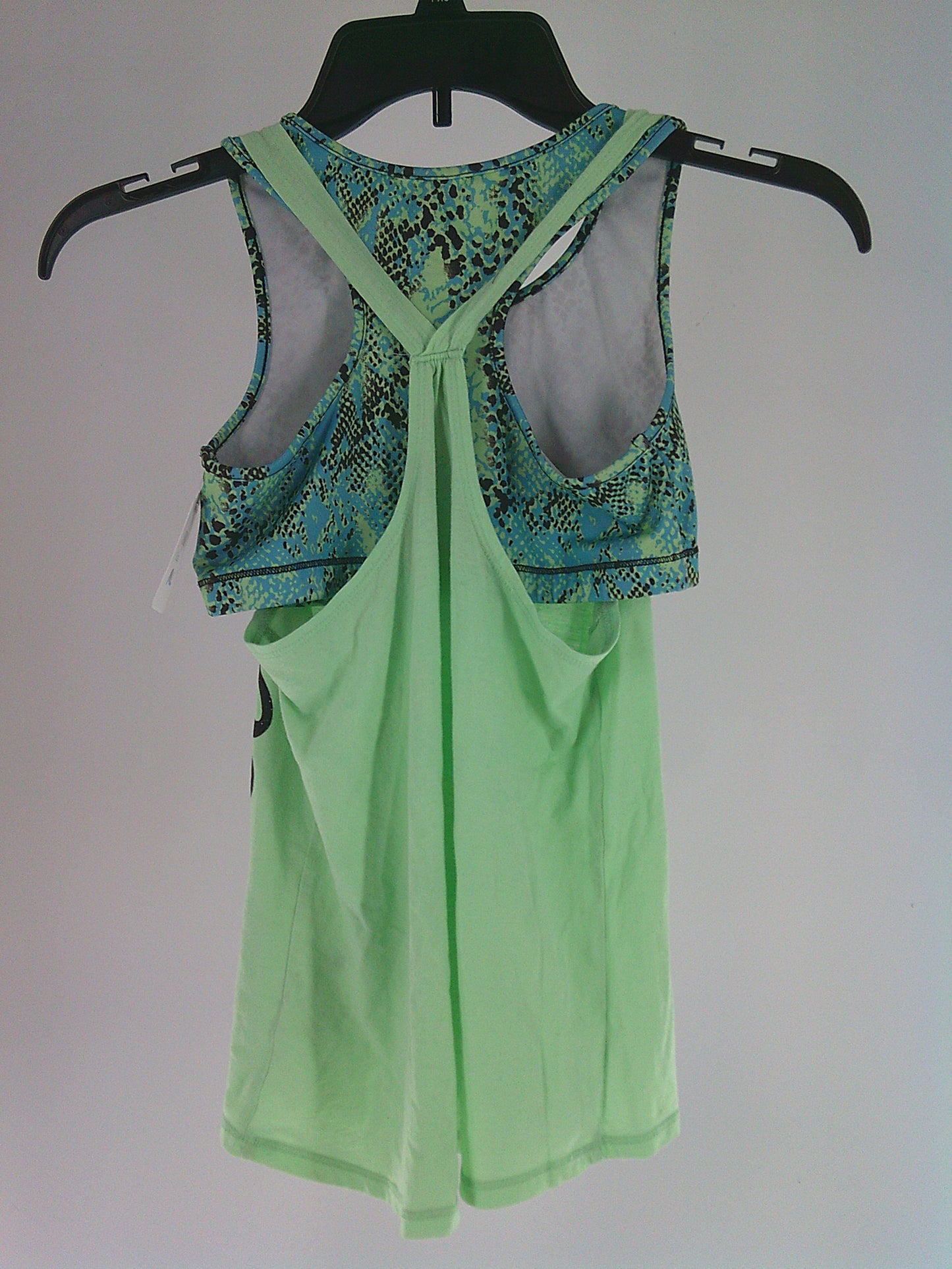 Pre-Owned Sports Bra & Tank Justice   Medium Child Mint  Jazz Ballet