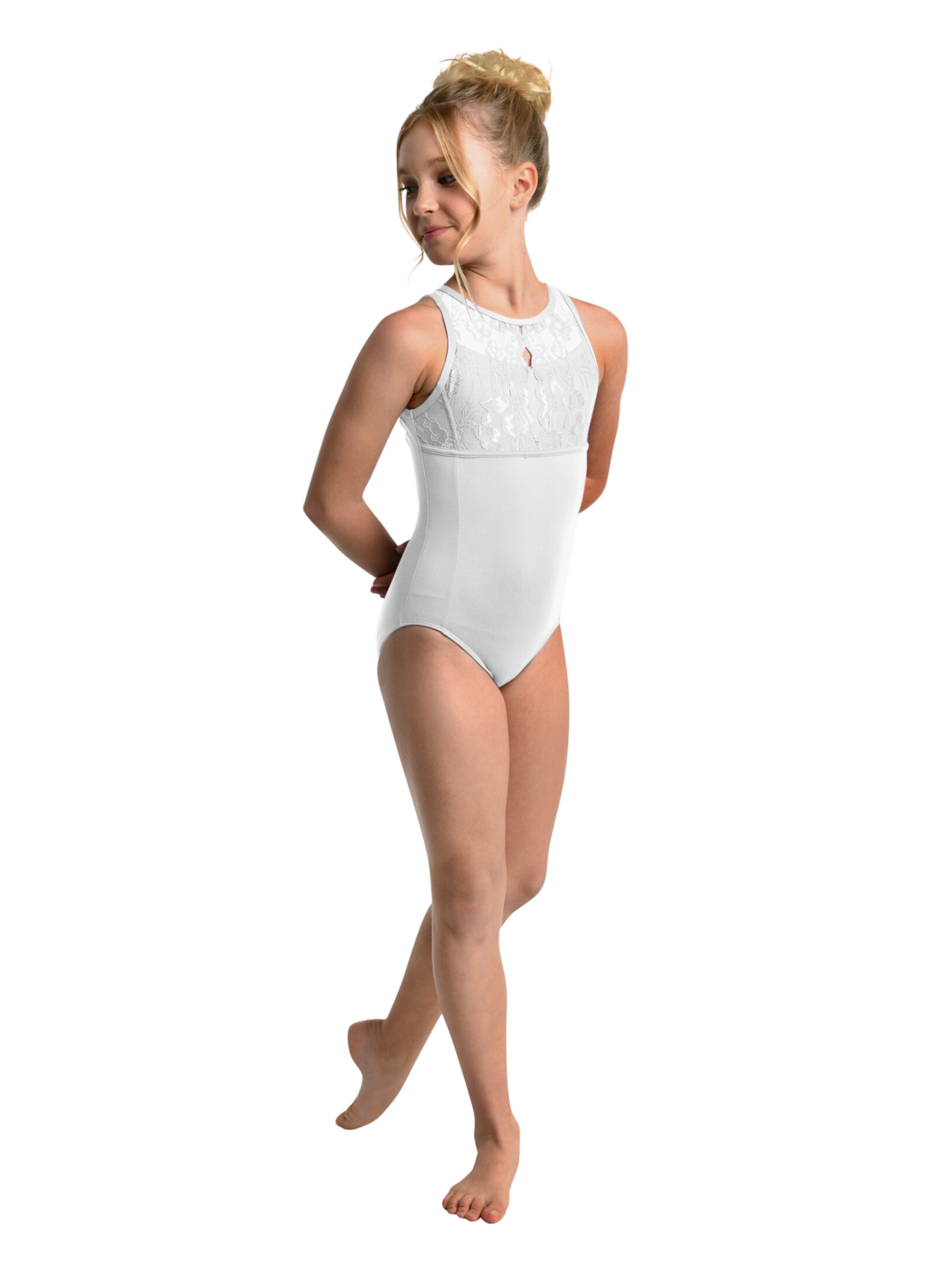 New Leotard Girl's Danz N Motion 19110C-Tank Style Lace