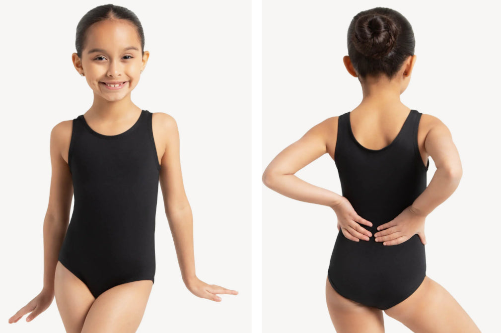 New Leotard Capezio TB142C Kids  Black Lt Sun  Ballet Tap Jazz