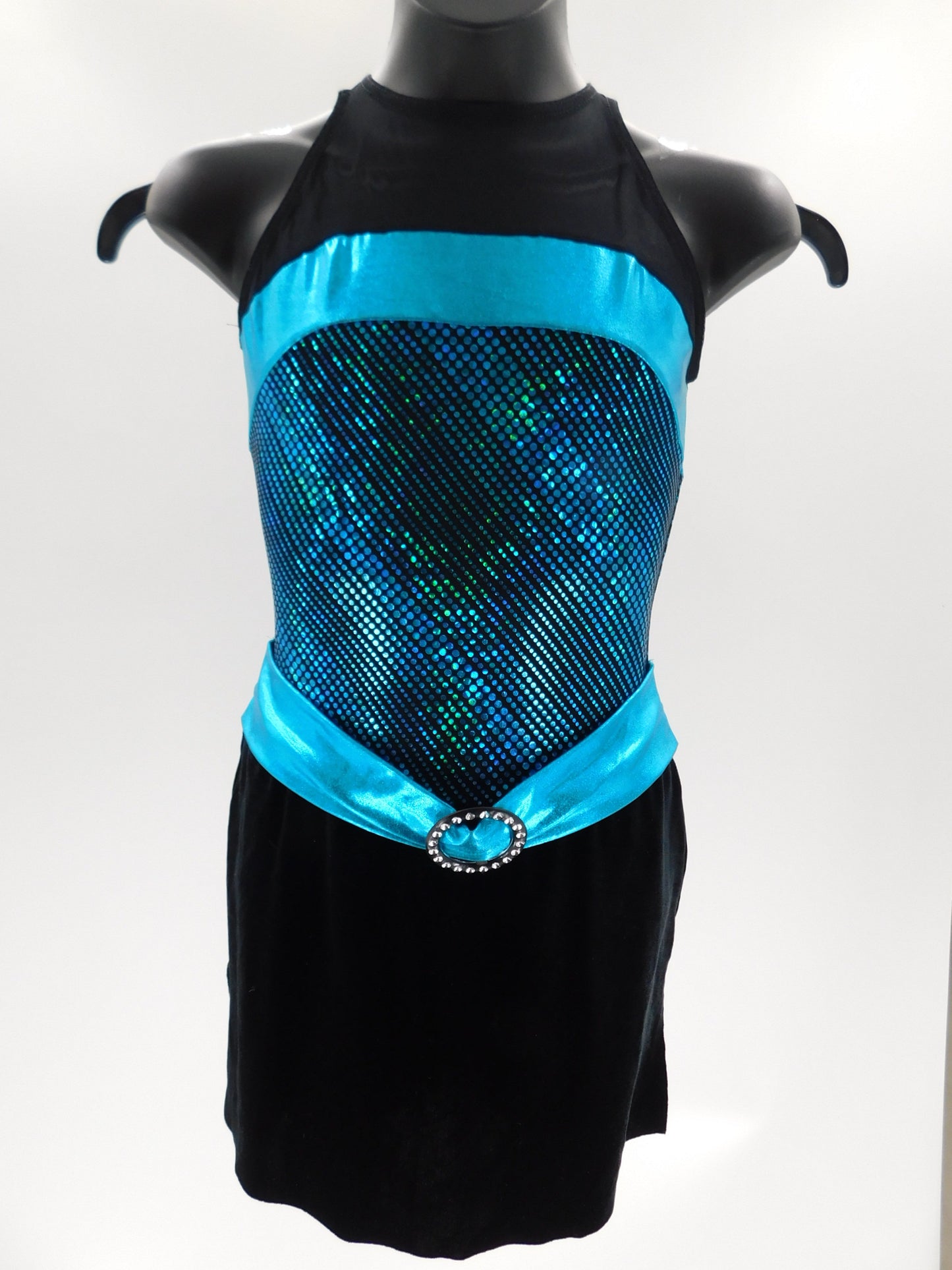 Pre-Owned Costume Wish Come True  3244 Laarge Child Turquoise  Jazz Foil Dot