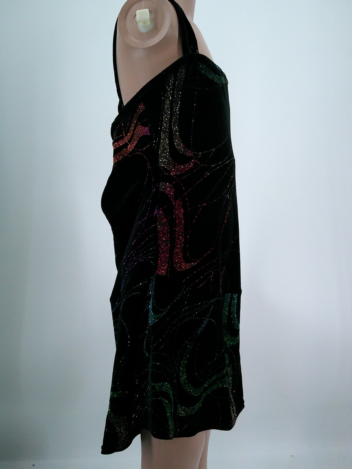Pre-Owned Costume Mondor   Large Child Colorful Glitter Dress Ice Skating Jazz