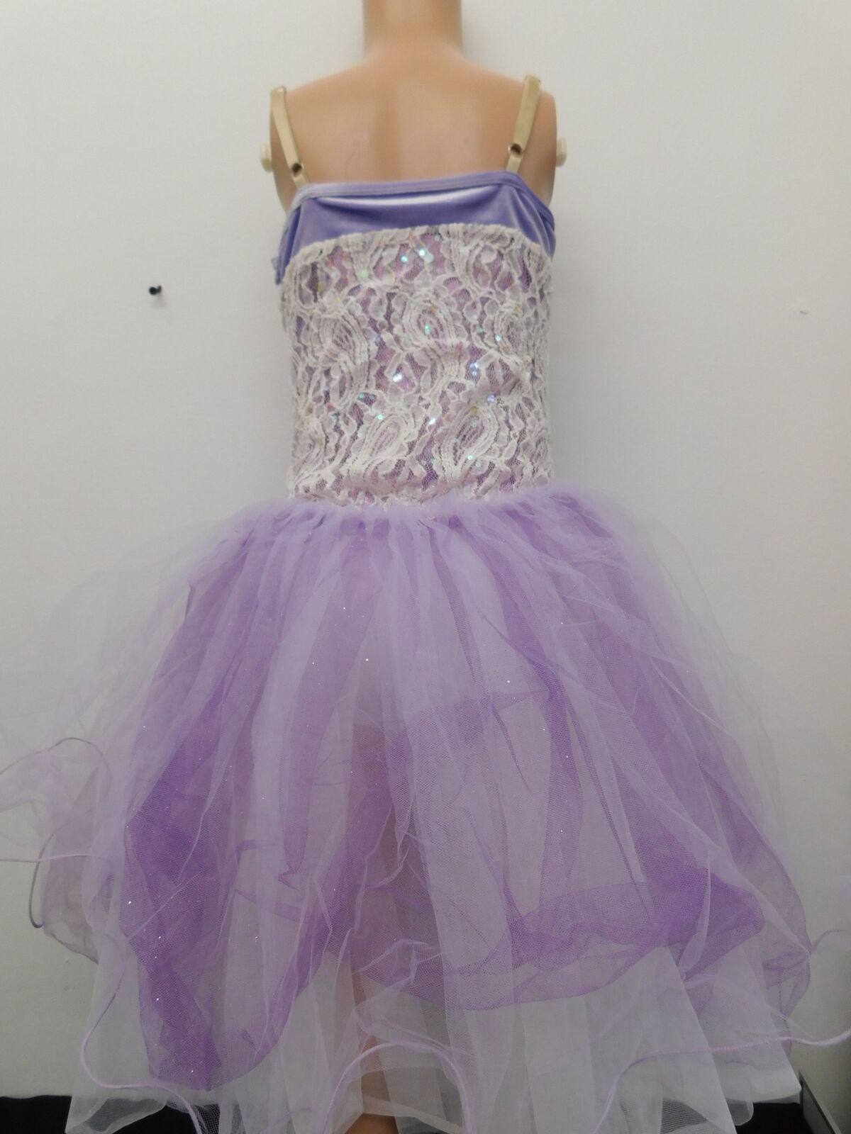 Pre-Owned Costume Curtain Call  E1660 Medium Child Lavender Tutu Dress Ballet YAGP Sequins
