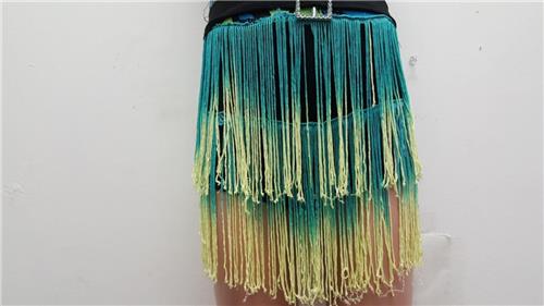 Pre-Owned Costume Costume Gallery  17338 Small Child Green Fringe Jazz