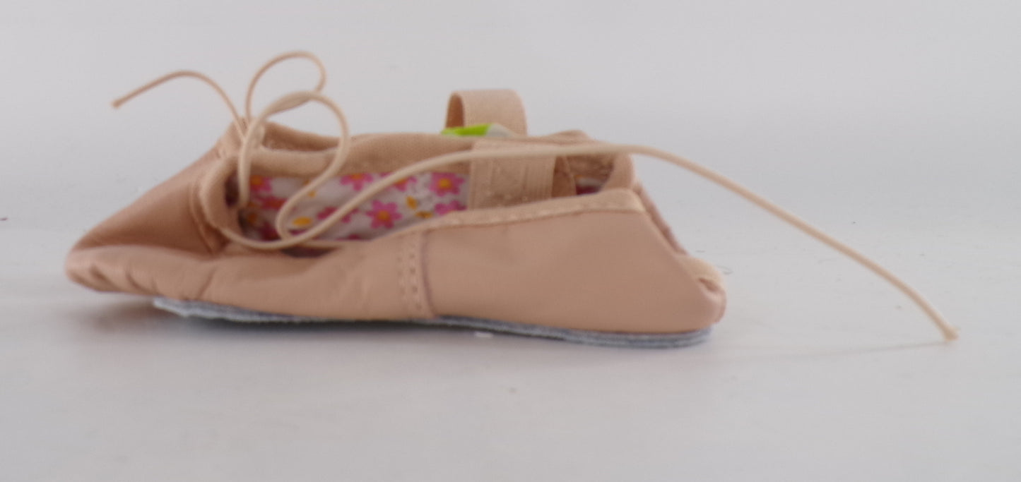Pre-Owned Ballet Shoes Capezio Toddler 6M Tie Drawstring Leather Single Strap Full Sole