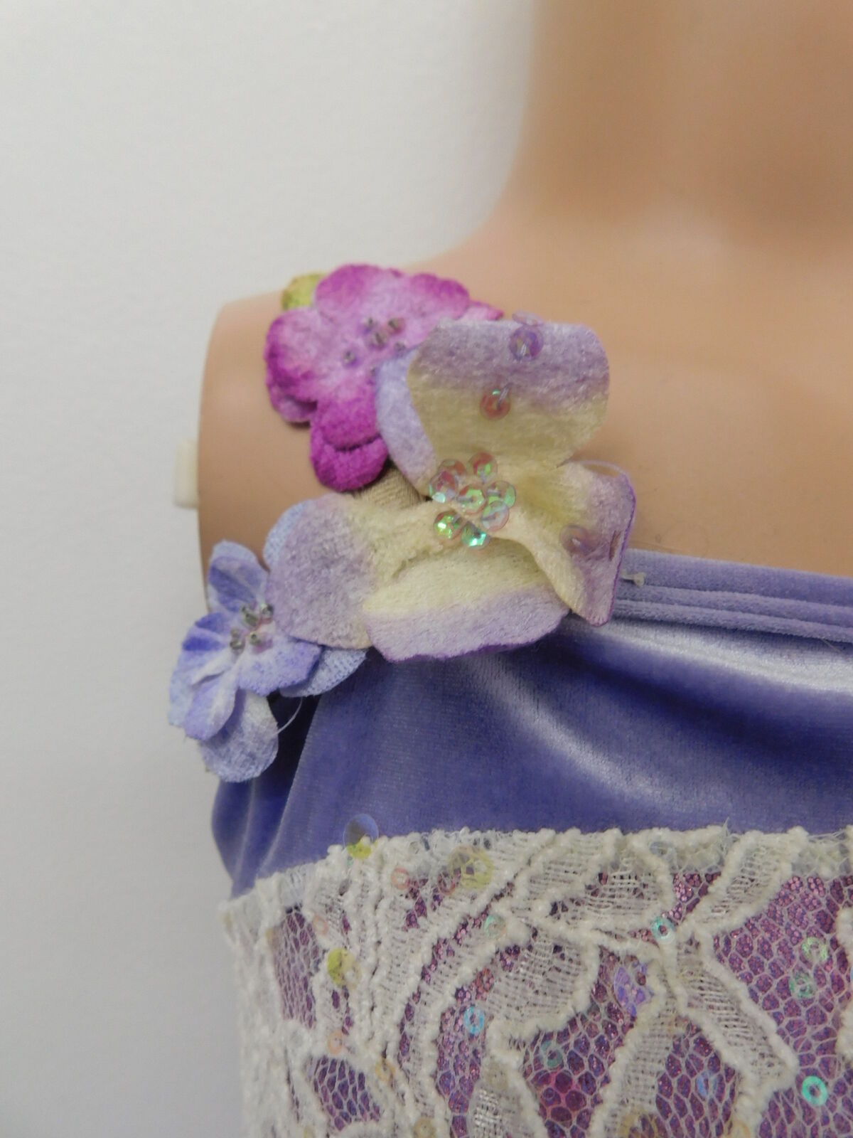 Pre-Owned Costume Curtain Call  E1660 Medium Child Lavender Tutu Dress Ballet YAGP Sequins