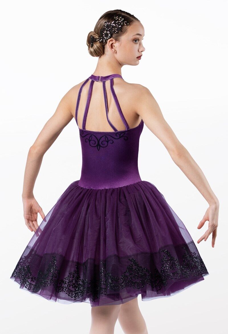 Pre-Owned Costume Weissman  13302 Small Child Purple Romantic Tutu Ballet YAGP Stones