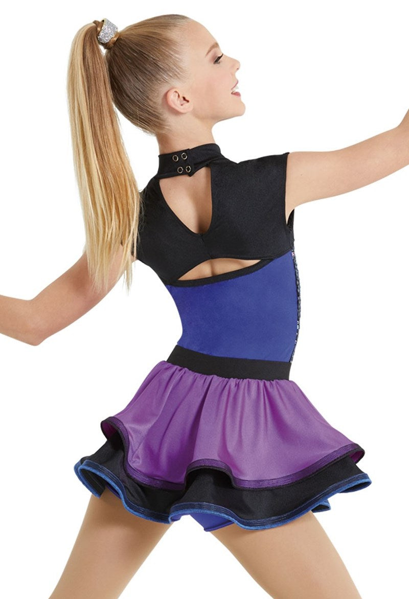 Pre-Owned Costume Weissman   Small Adult  Purple  Multi Later Skirt Jazz Tap Sequins