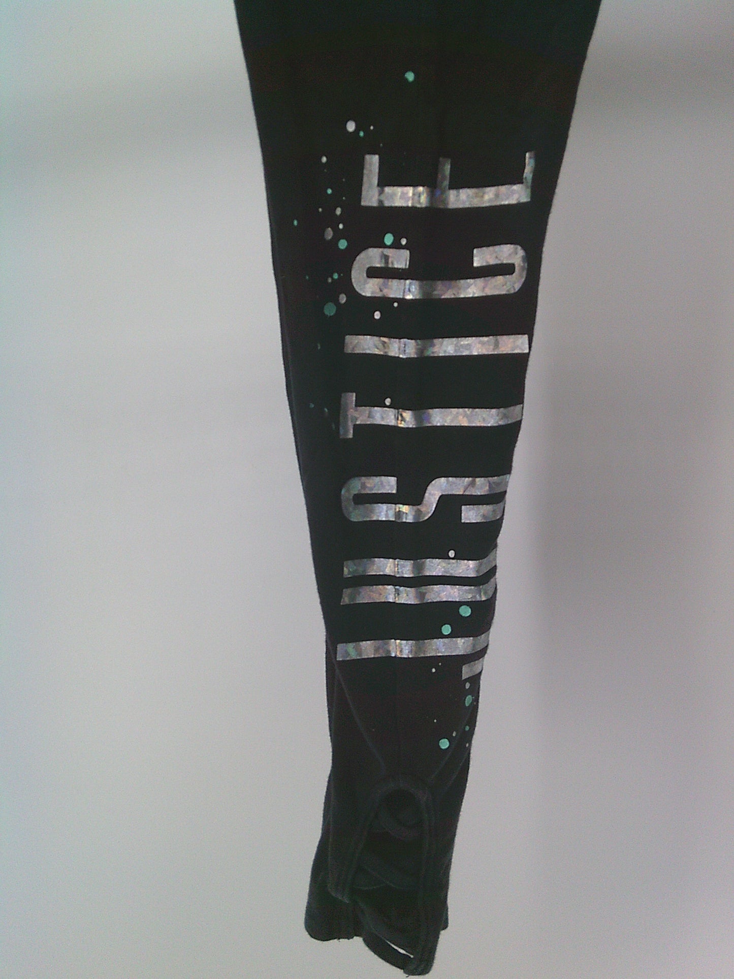 Pre-Owned Leggings Justice   Medium Child Teal  Jazz Tap Hip Hop