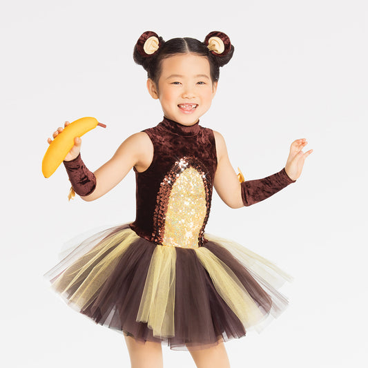 Pre-Owned Costume Large Child Brown Revolution RC20908 Jazz Tap Musical Theater Monkey