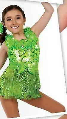 Pre-Owned Costume Wish Come True  14285 XL Child Blue Fringe Jazz Sequin