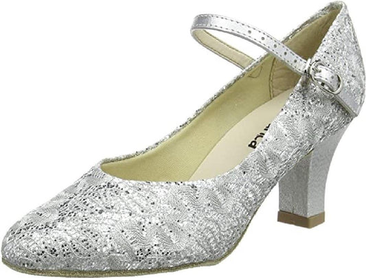 NEW Clearance Dance Ballroom Shoes So Danca BL166 Rosalina Silver Sparkle
