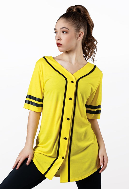 Pre-Owned Jersey Top Balera  AH9224 Intermediate Child Yellow  Hip Hop Jazz