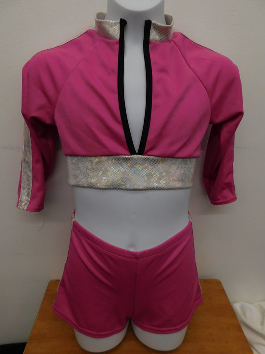 Pre-Owned Costume Curtain Call  E4308 Intermediate Child Hot Pink  Jazz