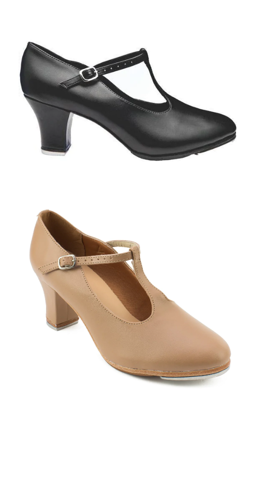 NEW Tap Shoes So Danca TA49 T-Strap 2" Caramel or Black