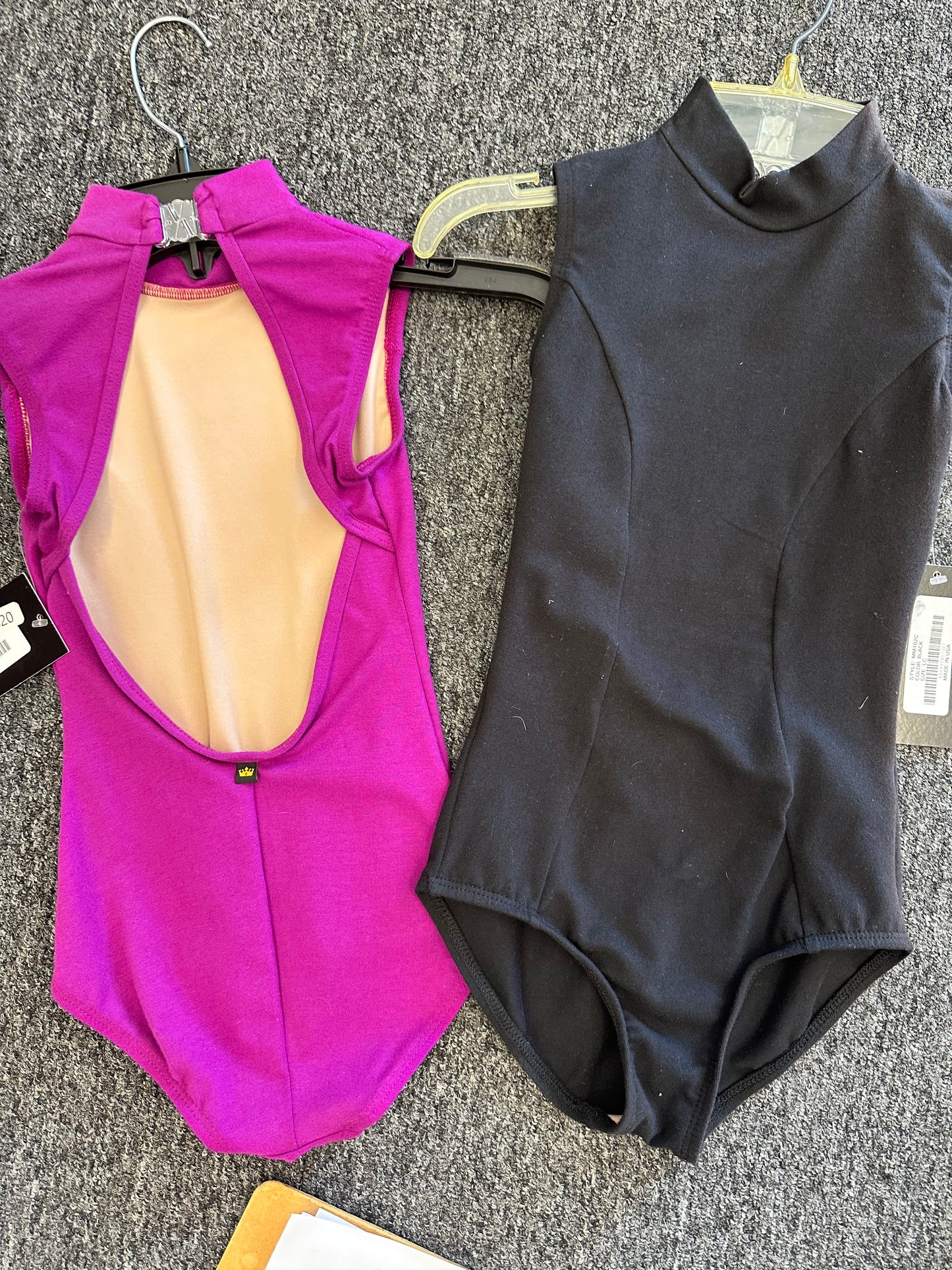 New Leotard Marii Crown Open Back Mock Neck