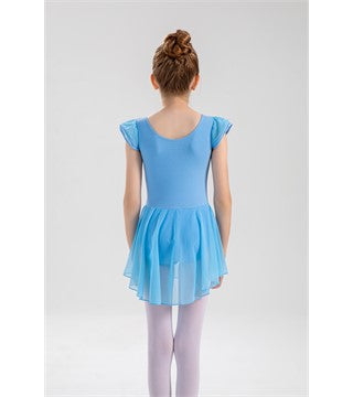 New Leotard Dress by DUX Dance Flutter Sleeve Child Sizes Multiple Colors