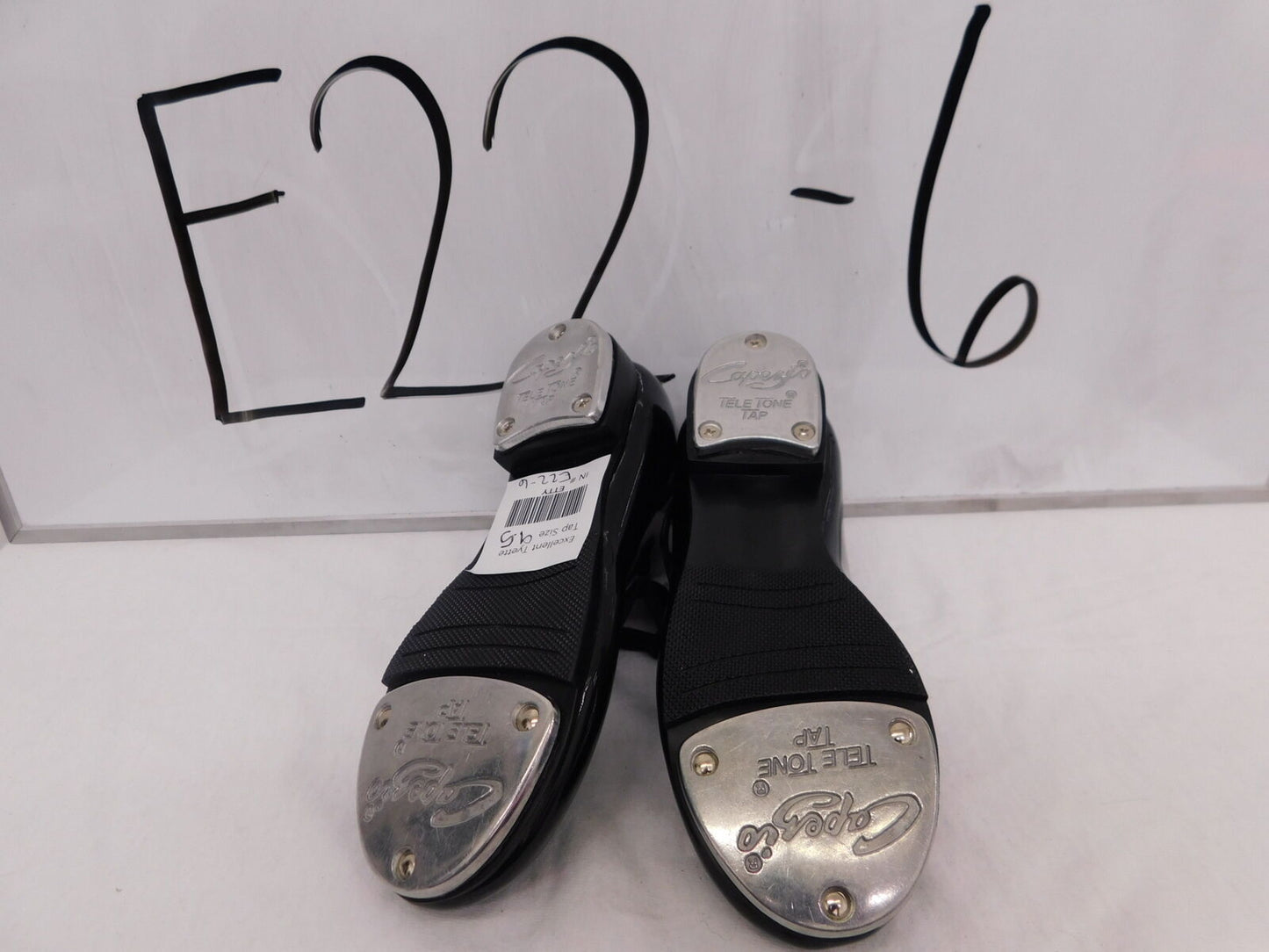 Pre-Owned Tap Shoes Capezio Toddler 9.5N Tyette Leather Ribbon or Elastic Student