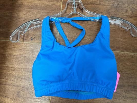 Pre-Owned Halter Bra Top B Dancewear Neon Blue Small Adult