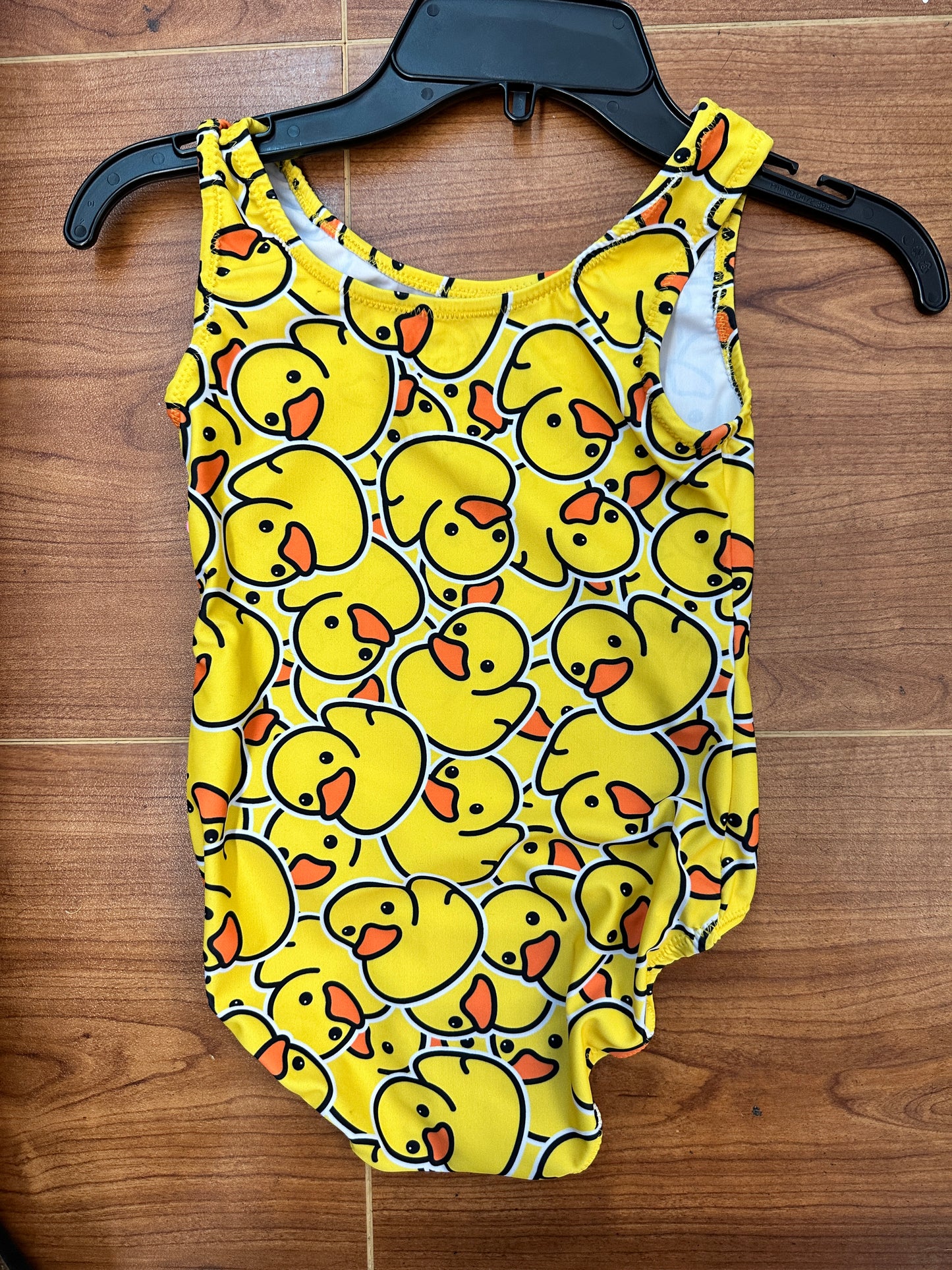 Pre-Owned Gymnastics Leotard Susie Qs Medium Child Rubber Ducky Print