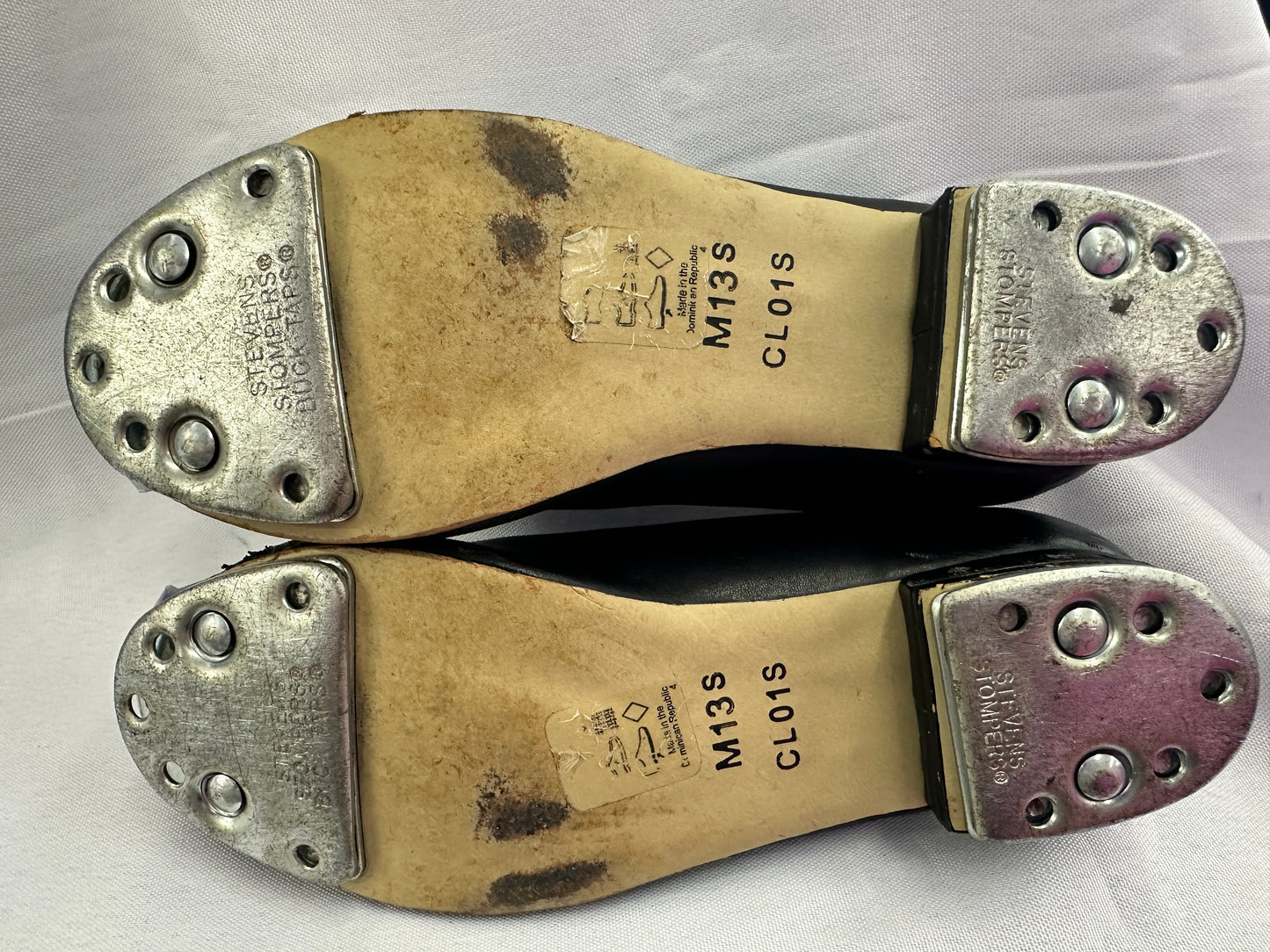 Pre-Owned Buck Clogging Shoes Steven Stompers Child 13M Oxford Full Sole Buck Taps