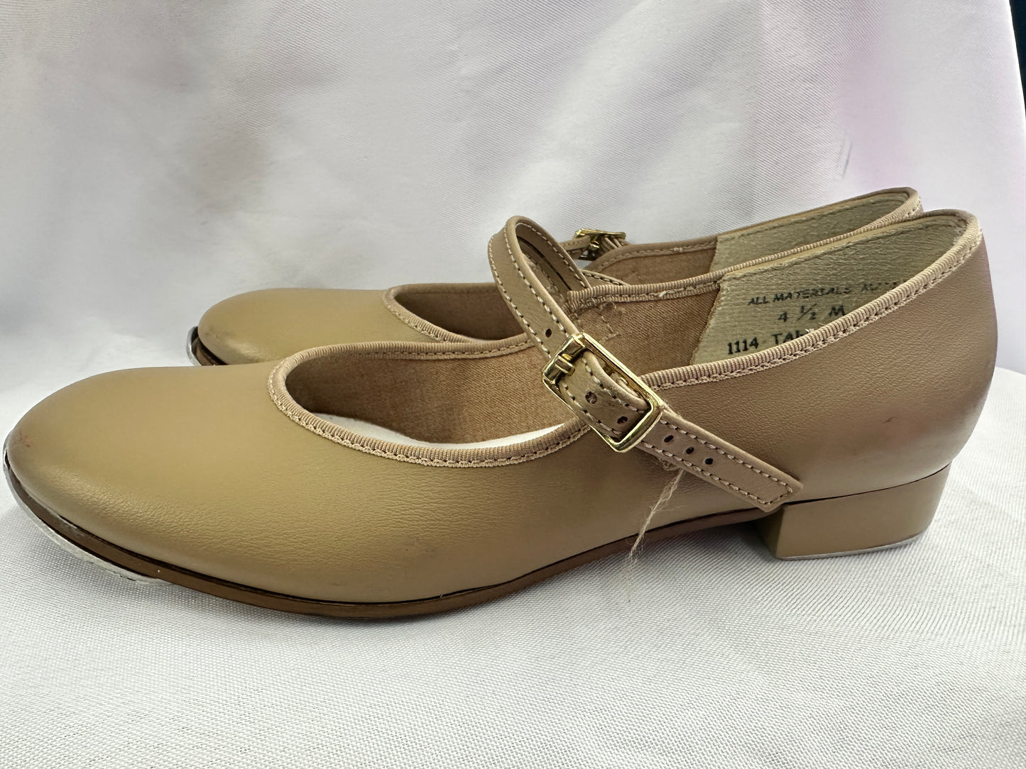 Pre-Owned Tap Shoes Liberts Kids 4.5M Tan Mary Jane Buckle