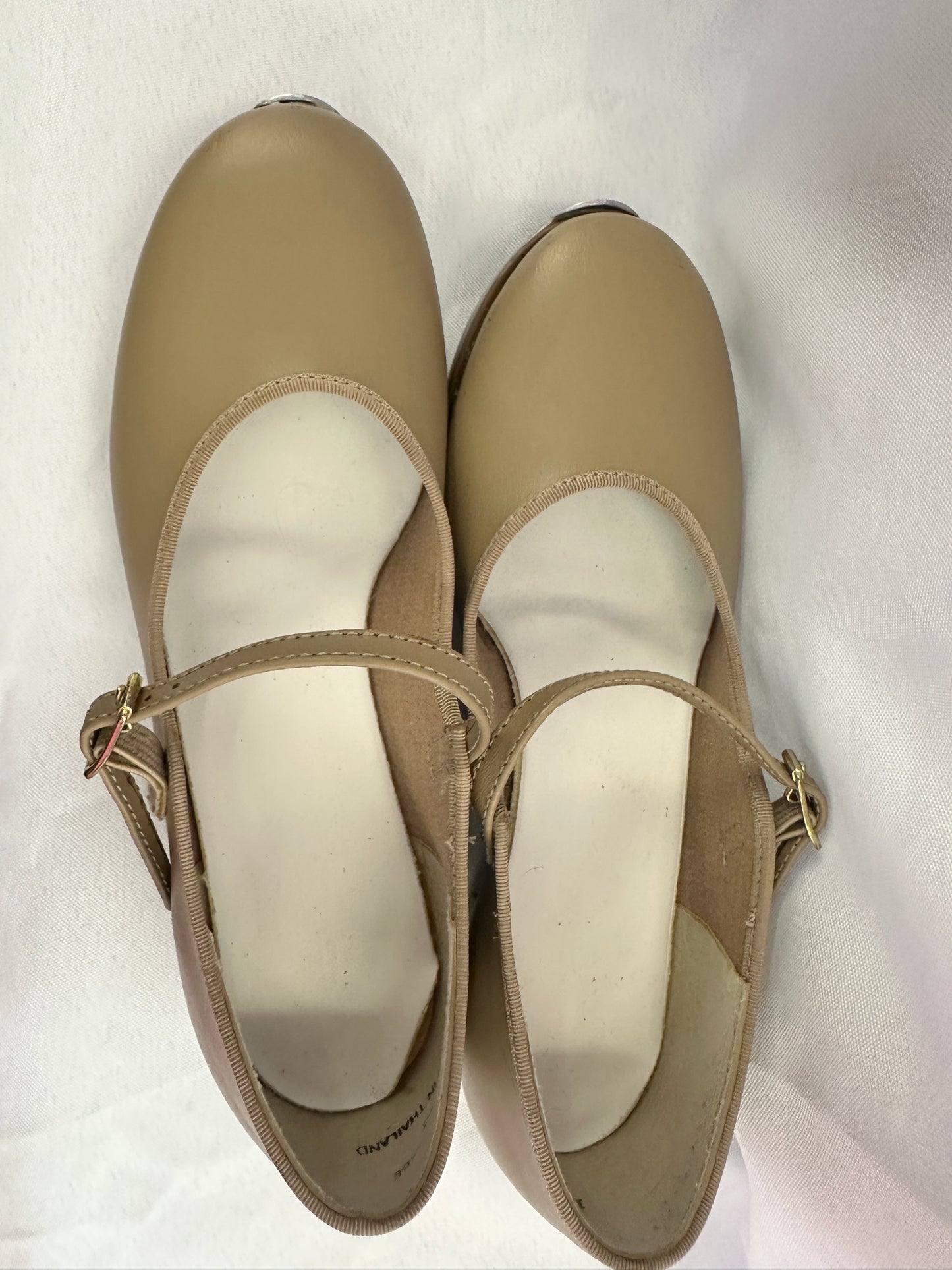 Pre-Owned Tap Shoes Liberts Kids 4.5M Tan Mary Jane Buckle