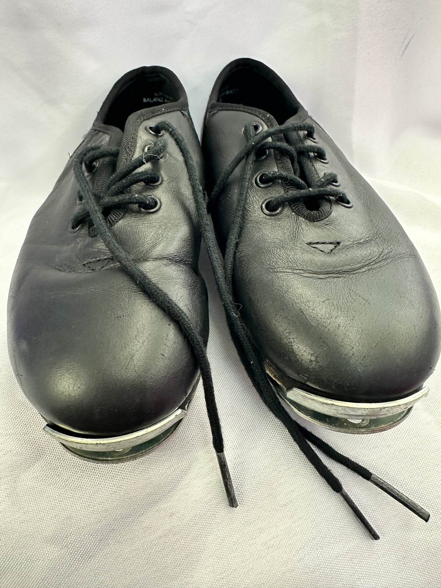 Pre-Owned Buck Clogging Shoes Steven Stompers Youth 1M Oxford Leather Split Sole