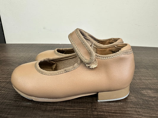 Pre-Owned Tap Shoes Danshuz 534 Toddler 8.5M Tan Mary Jane Easy Strap
