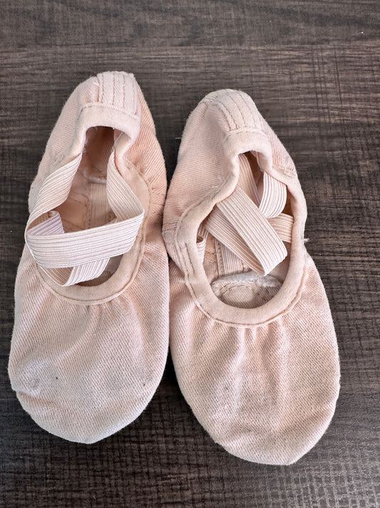 Pre-Owned Ballet Shoes Generic Toddler 10 Canvas Split Sole Double Strap