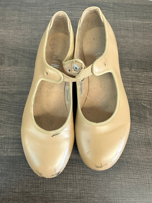 Pre-Owned Tap Shoes Bloch ADULT 7M Tan Tyette Man Made