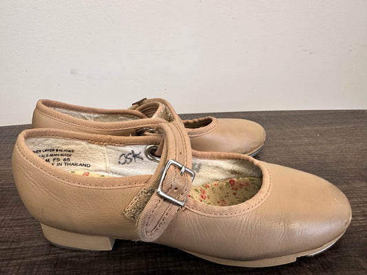 Pre-Owned Tap Shoes Capezio Toddler 13.5 Jane Leather Buckle Tan