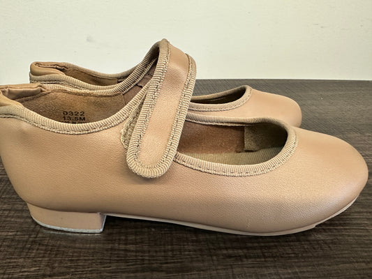Pre-Owned Tap Shoes Danshuz 534 Toddler 13.5M Tan Mary Jane Easy Strap