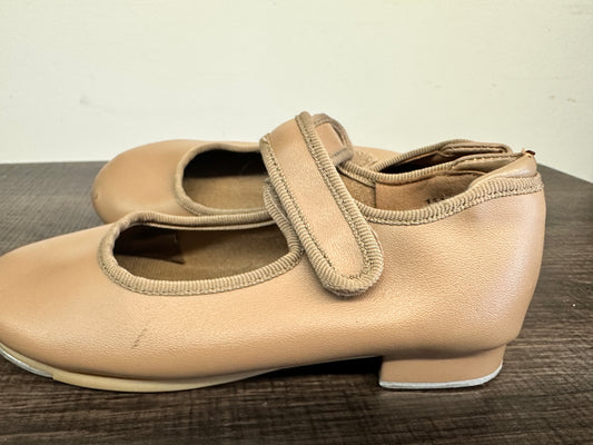 Pre-Owned Tap Shoes Danshuz 534 Toddler 11.5M Tan Mary Jane Easy Strap