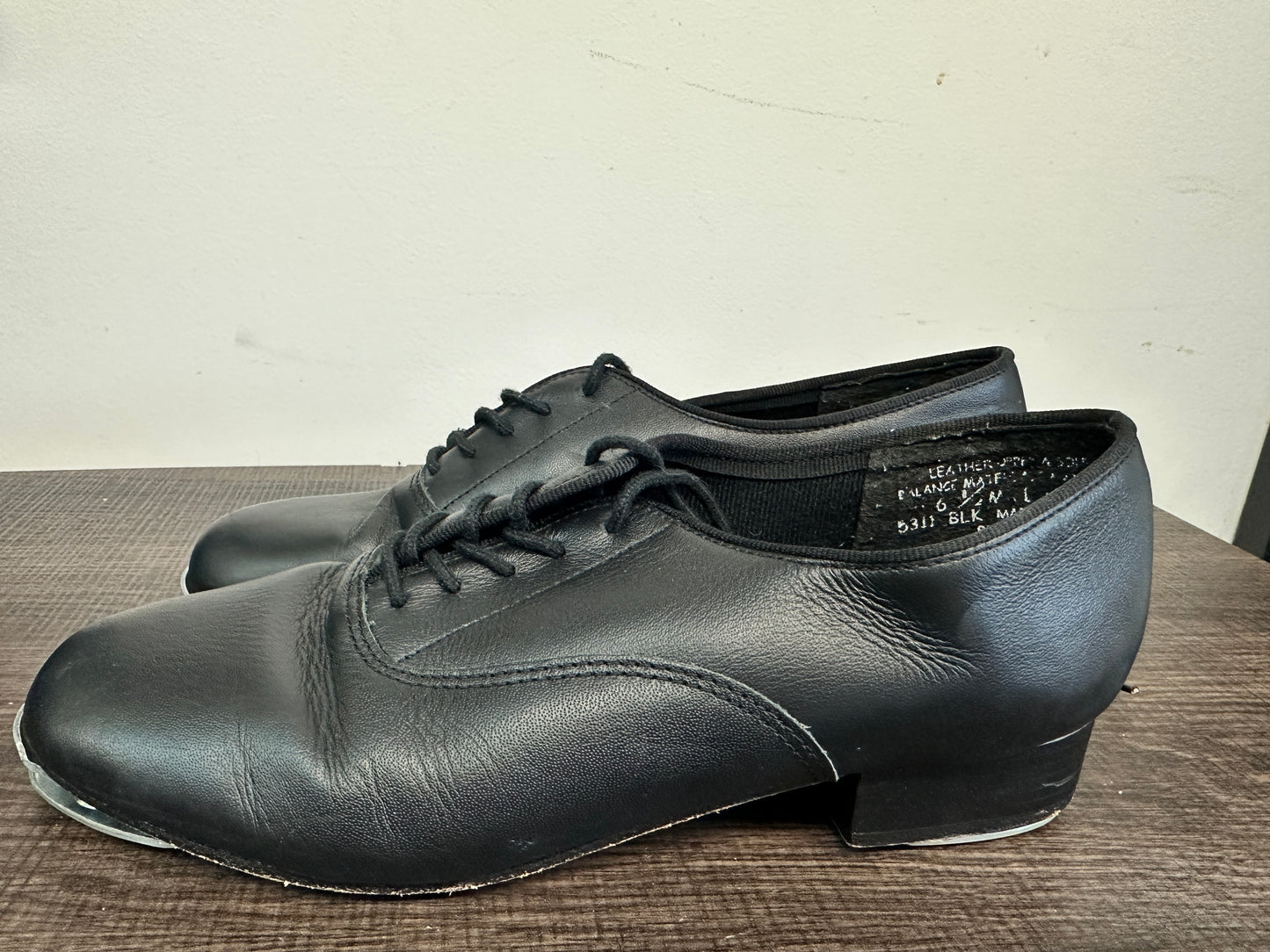 Pre-Owned Buck Clogging Shoes Steven Stompers Adult 6.5M Oxford Leather FULL Sole