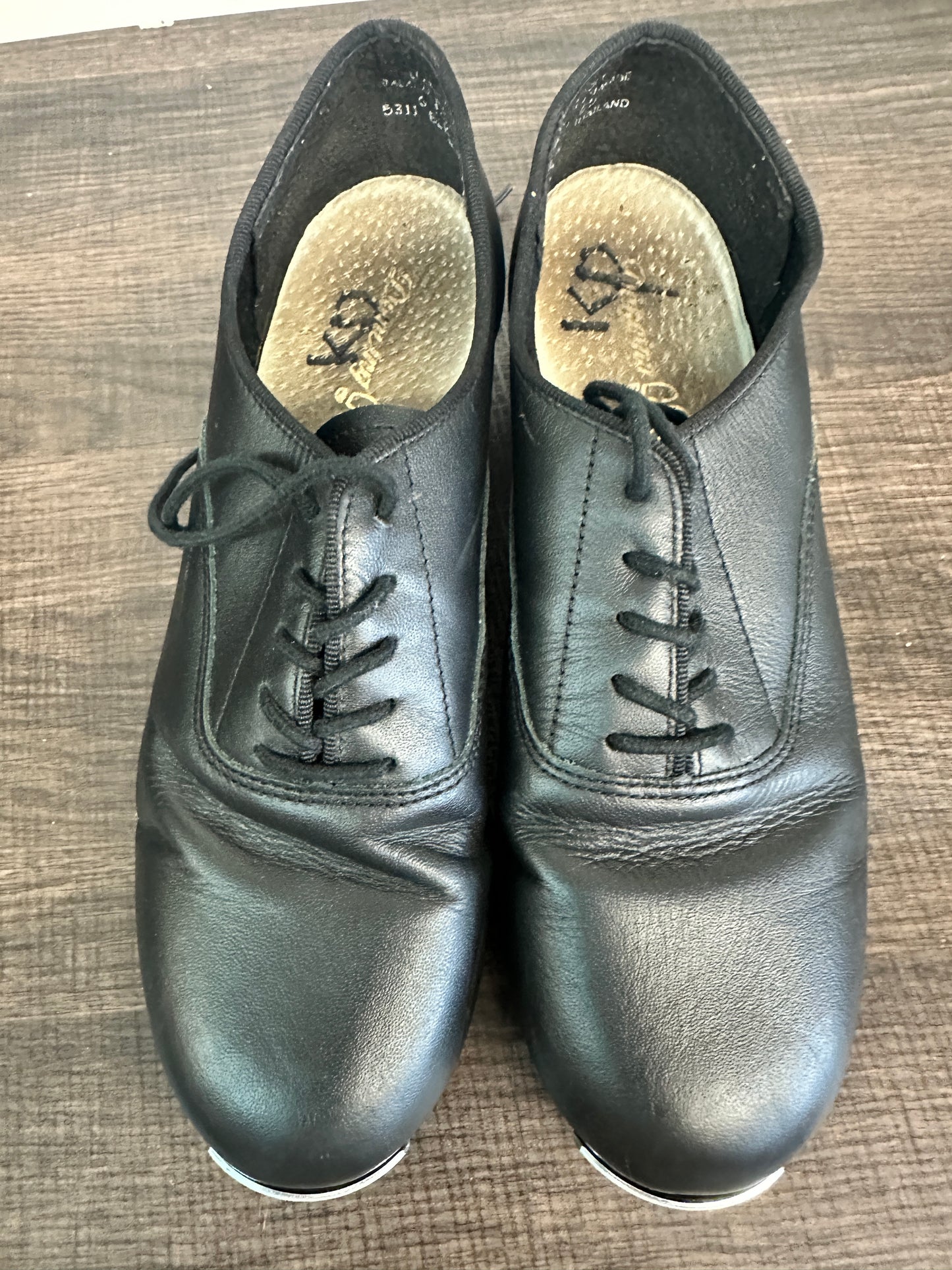 Pre-Owned Buck Clogging Shoes Steven Stompers Adult 6.5M Oxford Leather FULL Sole