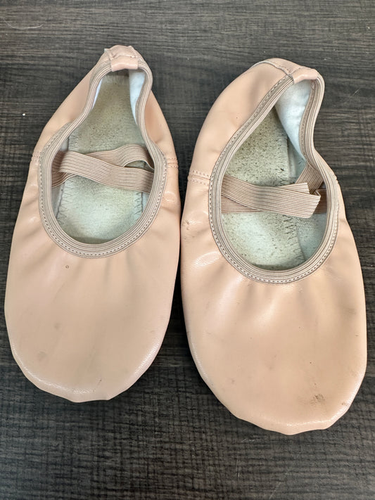 Pre-Owned Ballet Shoes Stelle Youth 2M Leather Double Strap Full Sole