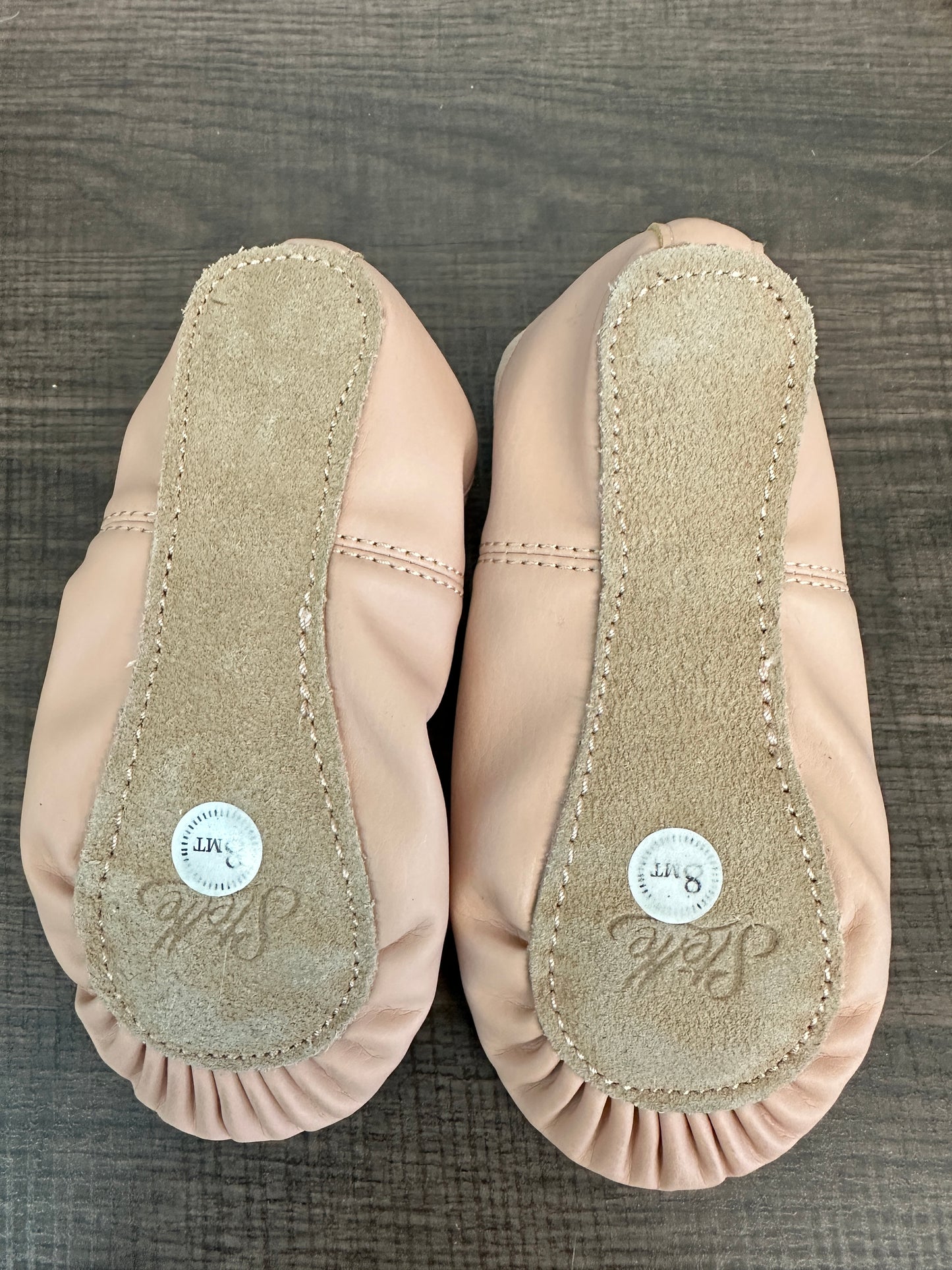 Pre-Owned Ballet Shoes Stelle Toddler 8M Leather Double Strap Full Sole