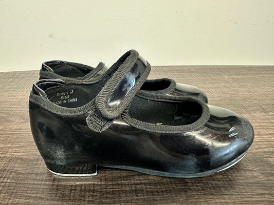 Pre-Owned Tap Shoes Danshuz Toddler 8M Mary Jane Leather Easy Strap