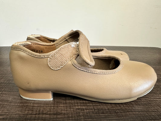 Pre-Owned Tap Shoes Danshuz 534 Toddler 11.5M Tan Mary Jane Easy Strap