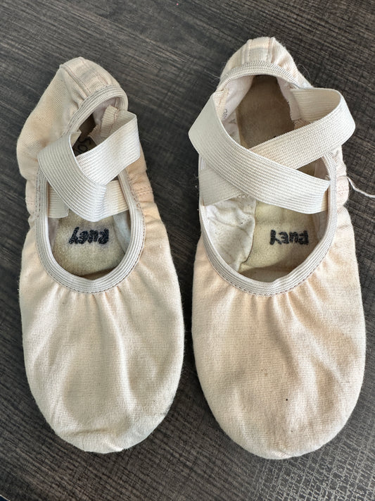 Pre-Owned Ballet Shoes So Danca Adult 4.5A Canvas Crossing Straps Split Sole