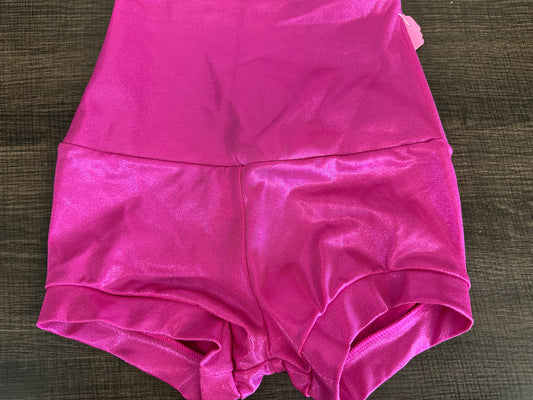 Pre-Owned Shorts Weissman ML7009 Hot Pink Medium Child High Waist Metallic