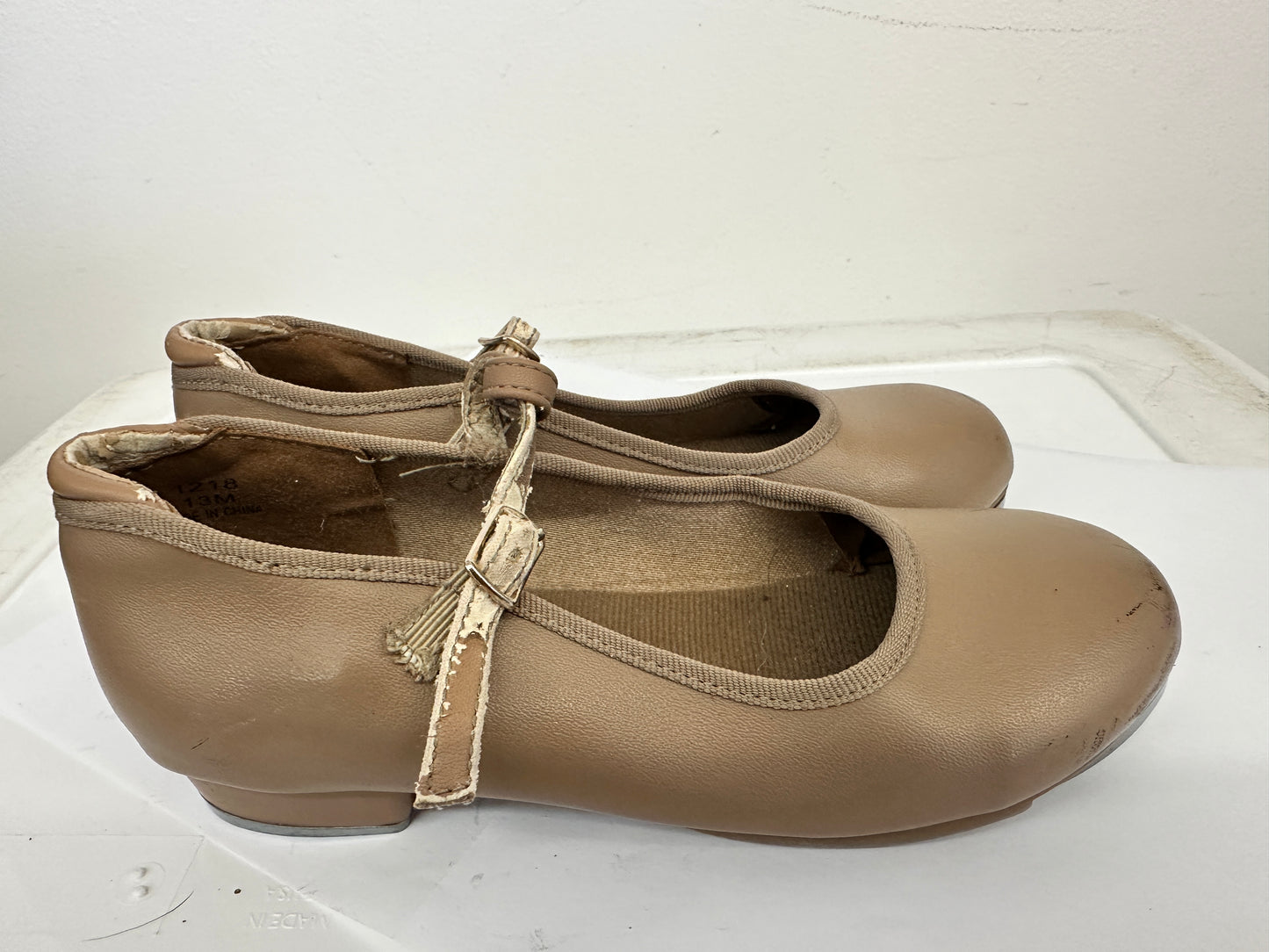 Pre-Owned Tap Shoes Danshuz 753 Little Kids 13M Tan Mary Jane Buckle
