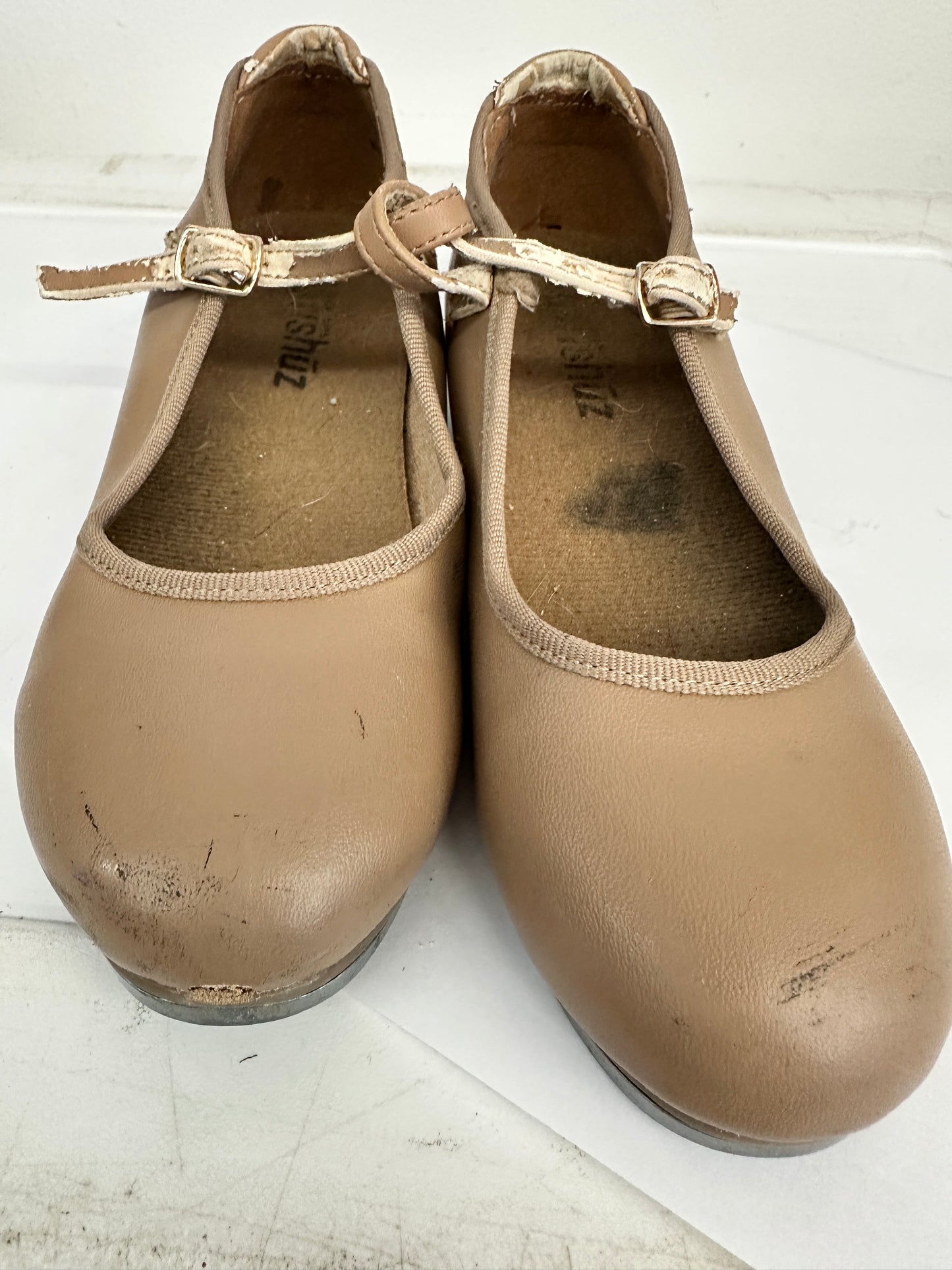 Pre-Owned Tap Shoes Danshuz 753 Little Kids 13M Tan Mary Jane Buckle